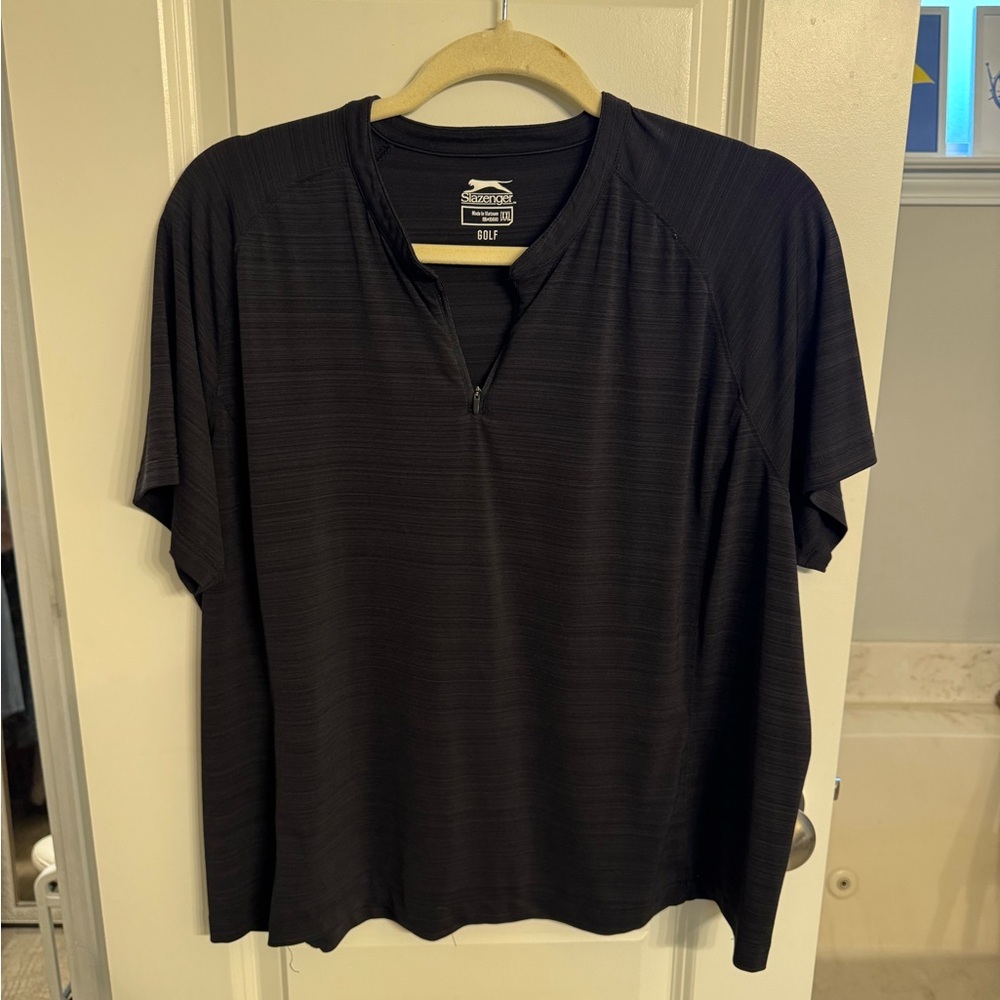 Slazenger Golf Black Short Sleeve Tee